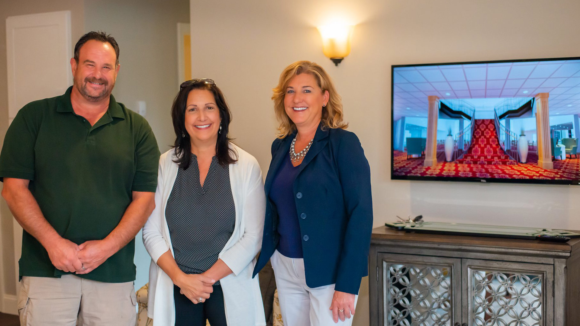 Connecticut State Representatives Rick Hayes and Anne Dauphinais with Donna Copeland