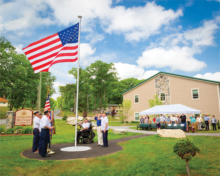 American flag ceremony